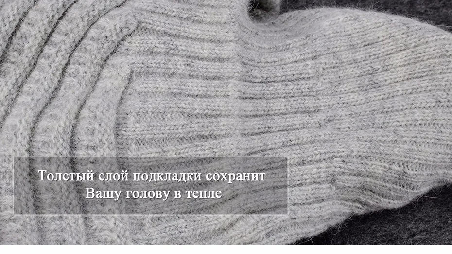 Меховая зимняя шапка-берет для женщин, шапка из кроличьего меха ангольского цвета, женская теплая шапка с помпоном, Вязаная Шапка-бини для девочек, берет femme