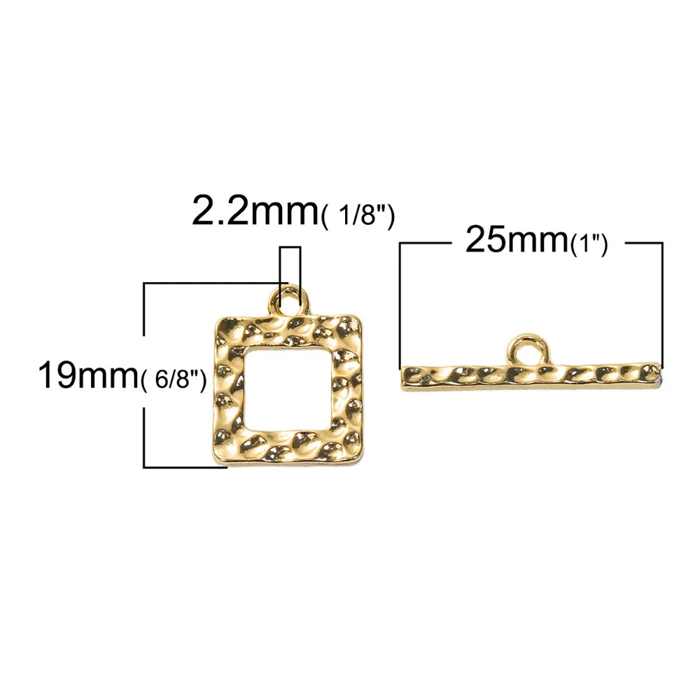 Doreen Box квадратные переключения застежек из сплава и цинка два цвета для