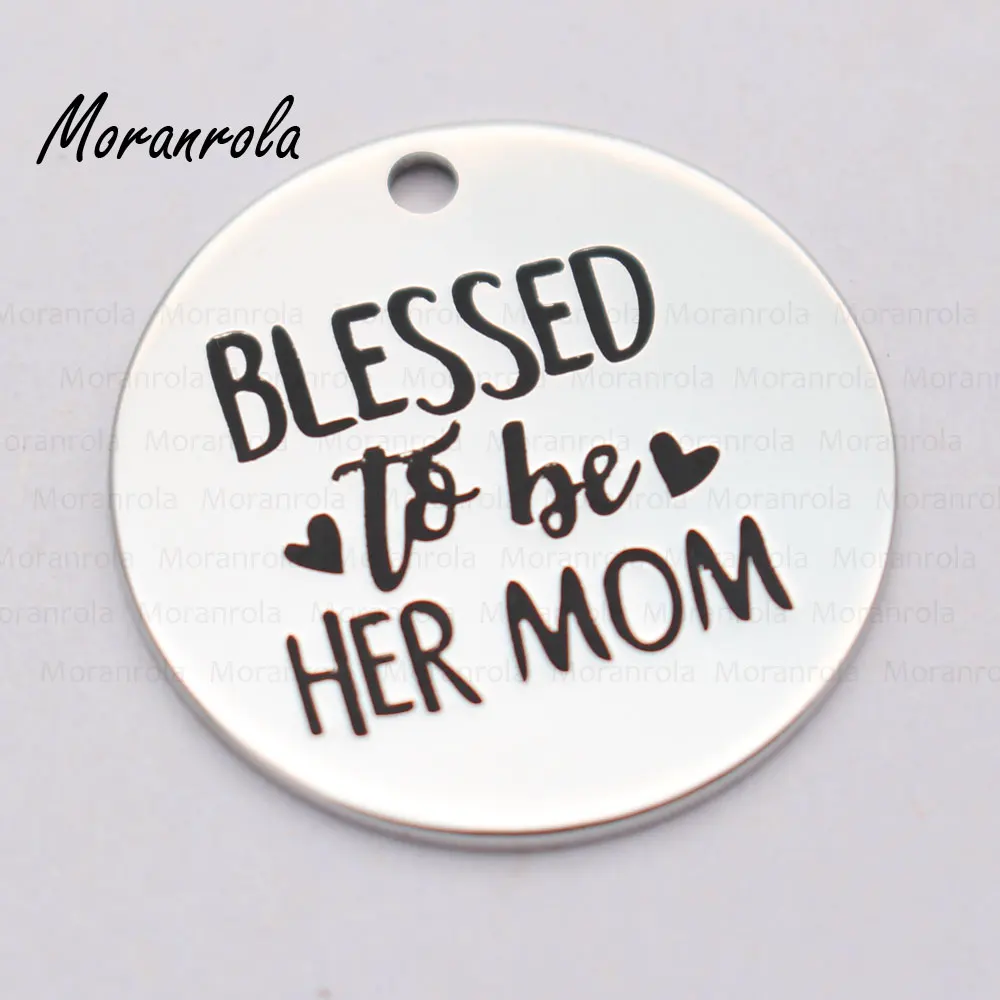 Новый брелок для ключей с надписью Blessed to be her mom очаровательный забавный подарок