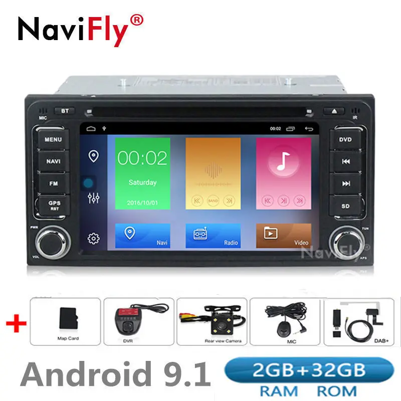 Новинка! 2din 2 + 32G Android 9 1 Автомобильный dvd Радио мультимедийный плеер для Toyota Camry