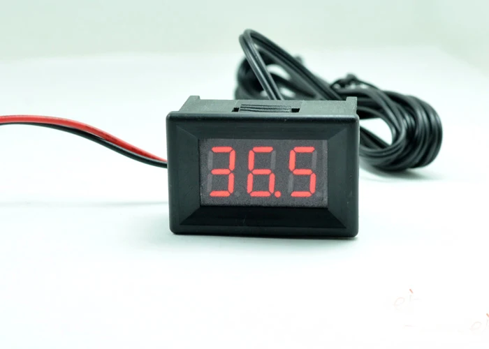 dc 12V 24v LED Display Digital Temperature Meter -40c~+ 120c led Thermometer Sensor 1.5M probe | Электронные компоненты и