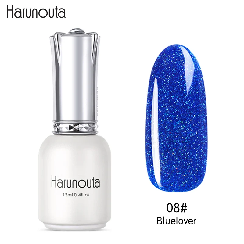 Bluelover Harunouta 12 мл однотонная одежда личная гигиена Красный Фиолетовый Блеск Звездное платины краски стойкий гель для ногтей дизайн ногтей гель Лаки - Цвет: Bluelover