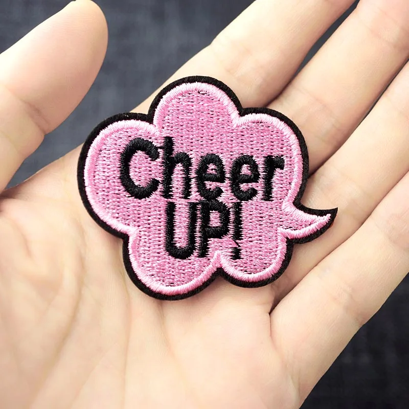 Вышитая нашивка CHeer UP Tea Forg Rose милая с аппликацией эмблема на ткани значки одежду
