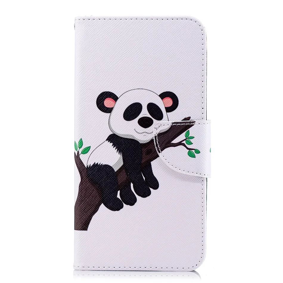 Tree Panda Чехол с милой пандой, слот для карт, чехол для Xiaomi Poco F1 A2 Lite Redmi 6 6A Note 5 6 Pro 4X, кожаный чехол-кошелек со слоном, Fundas D07Z - Цвет: Tree Panda