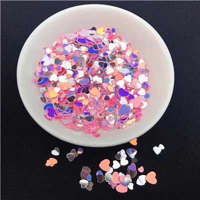 Mix Pink Crystal 1440 шт./лот, Микс, 3 мм, 4 мм, 6 мм, блестящая любовь, сердце, свободные блестки, пайетки для дизайна ногтей, свадебные конфетти, хрустальные грязевые аксессуары - Цвет: Mix Pink Crystal
