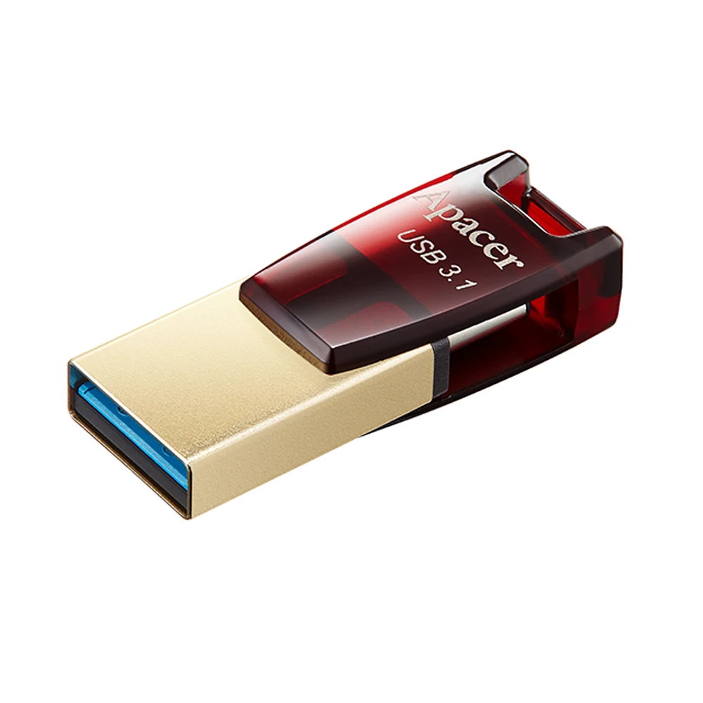 Apacer AH180 USB 3 1 Тип-C двойной Интерфейс флешка 16 ГБ 32 64 USB3.0 USB2.0 OTG внешних накопителей