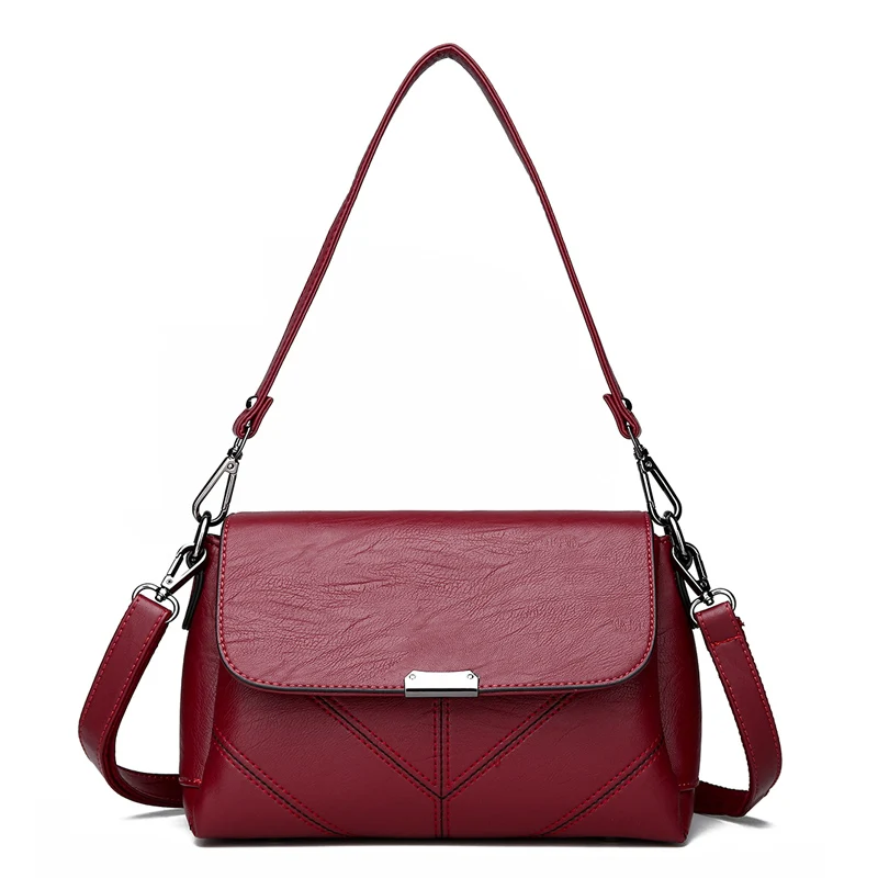 

Embroidered Line Women Shoulder Bag Multi-Layer Small Package Korean Version of the New Fashion Wild Casual Messenger Bag