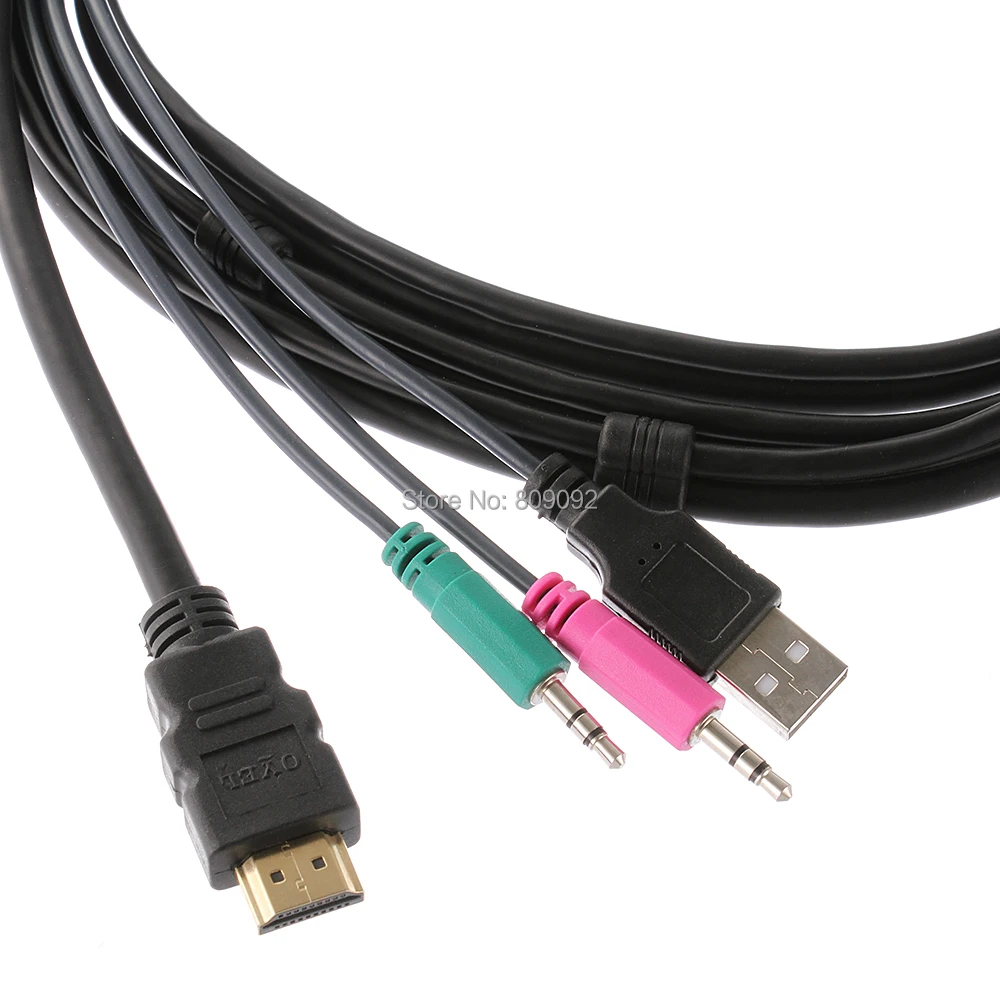 Профессиональный металл USB HDMI KVM переключатель 2 Порты и разъёмы HDMI USB3.0 с аудио сплиттер для кабелей Мышь клавиатура 1080 P 3D коммутатор