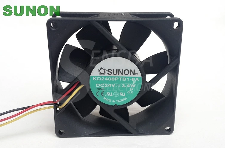 

For Sunon KD2408PTB1-6A 80mm 8cm DC 24V 3.4W 2-wire 80x80x25mm server inverter axial blower cooling fan