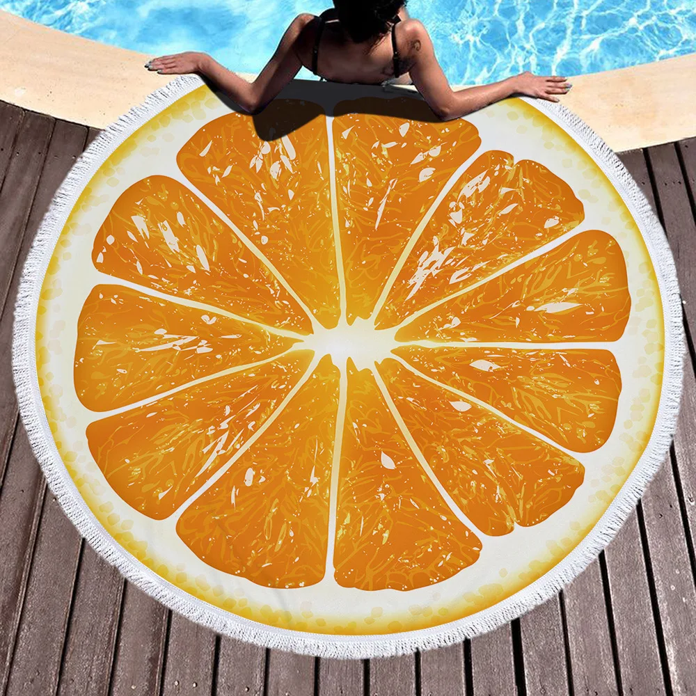 LOVINSUNSHINE пляжные полотенца из микрофибры с изображением арбуза и апельсина летние
