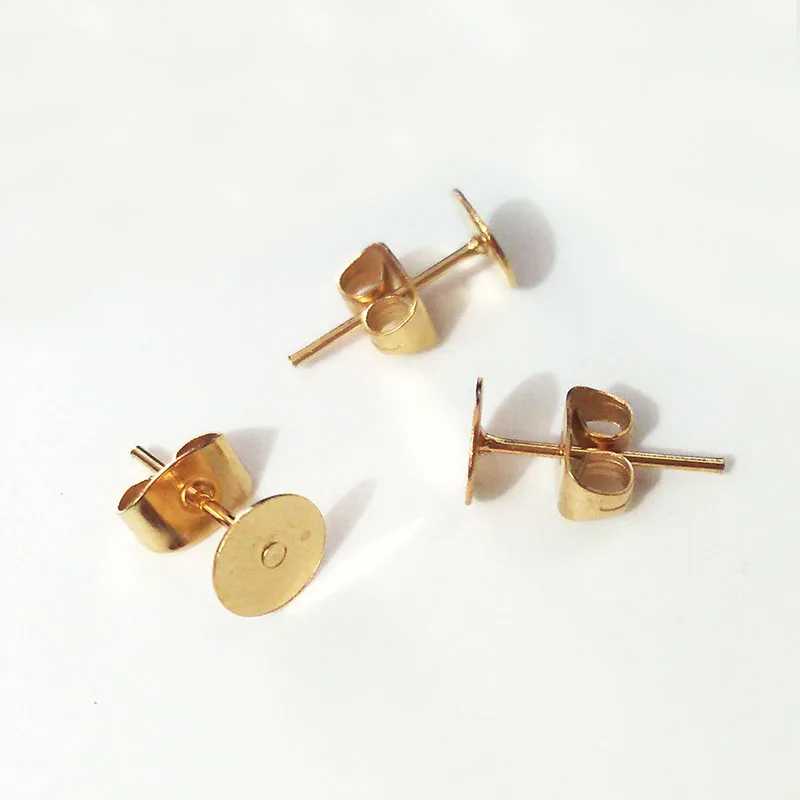 30 шт. аксессуары для сережек шпильки установка Пустой Базы с лотком