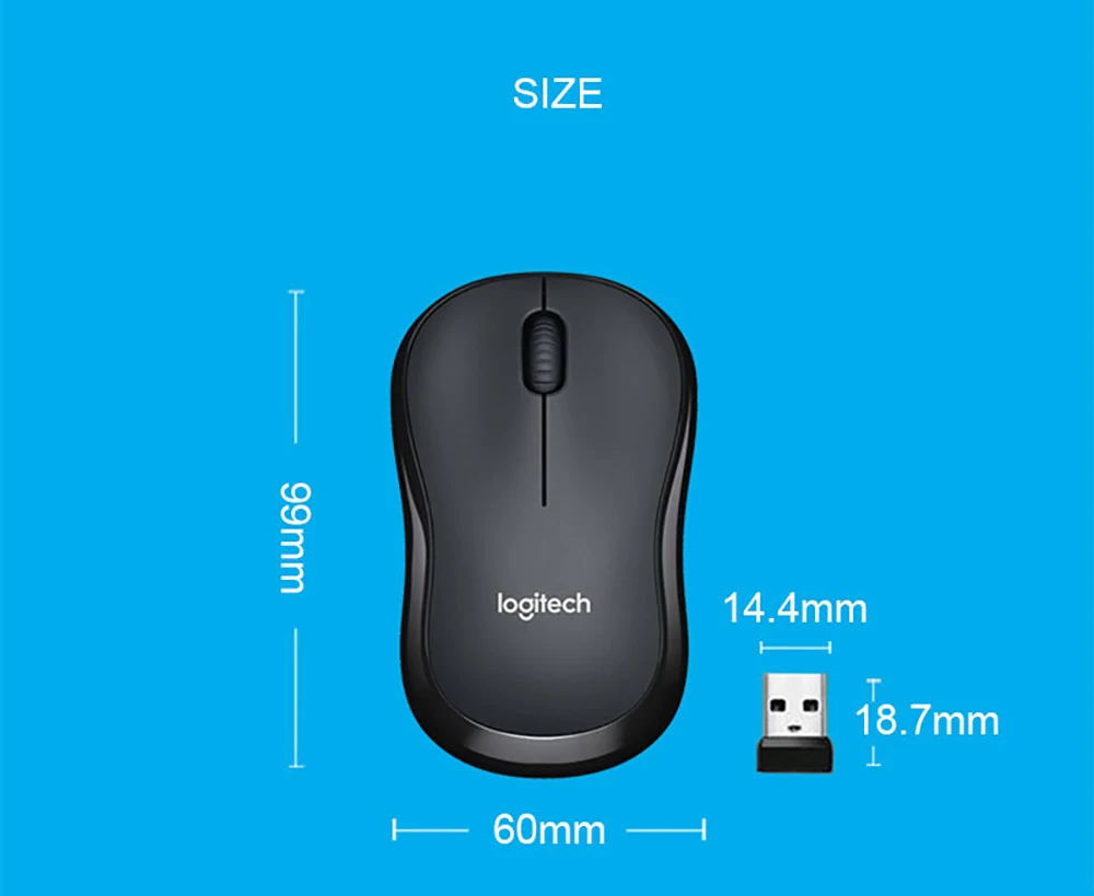 Отремонтированная от производителя: Беспроводная мышь logitech M220 Бесшумная мышь с 2,4 ГГц Высококачественная оптическая эргономичная игровая мышь для ПК