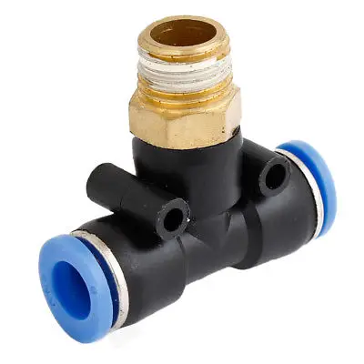 

Industry Pneumatic 1/4" PT Male Thread 8mm T Joint One Touch Quick Fitting