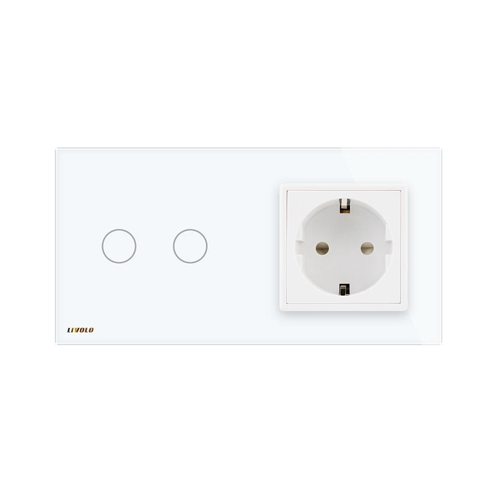 Livolo 16A ЕС стандартный настенный Мощность розетка с сенсорным выключателем AC220 ~ 250V