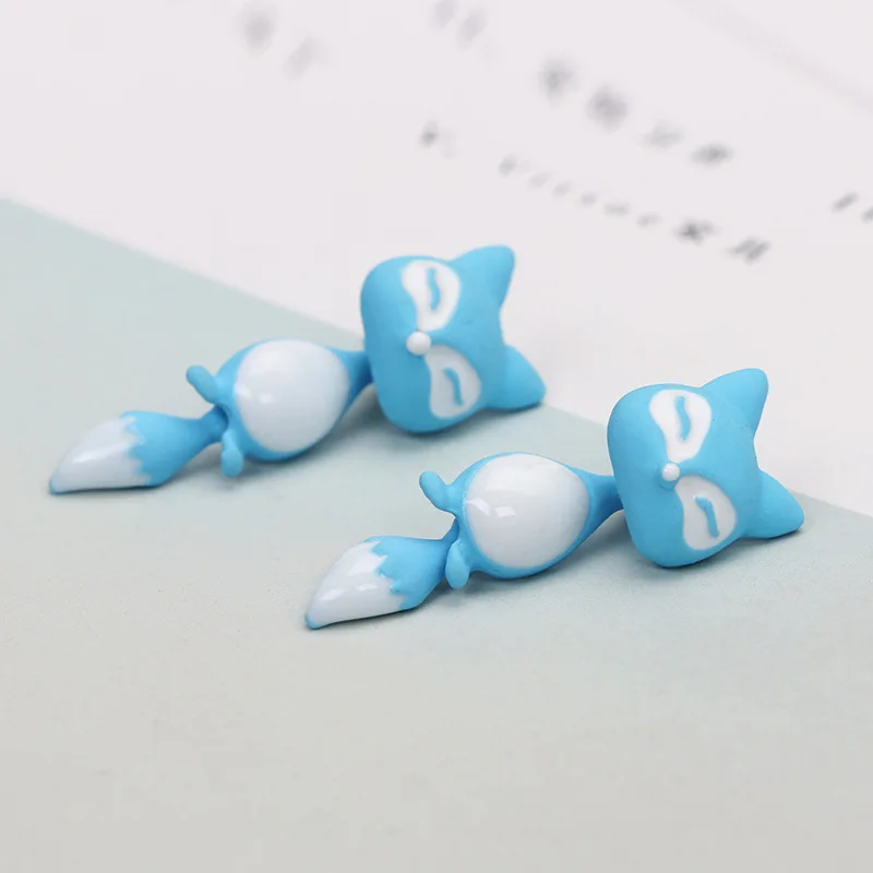 Candy Color Solid Animal fox серьги oorbellen Brincos букле d'oreille Brinco Aretes orecchini | Украшения и