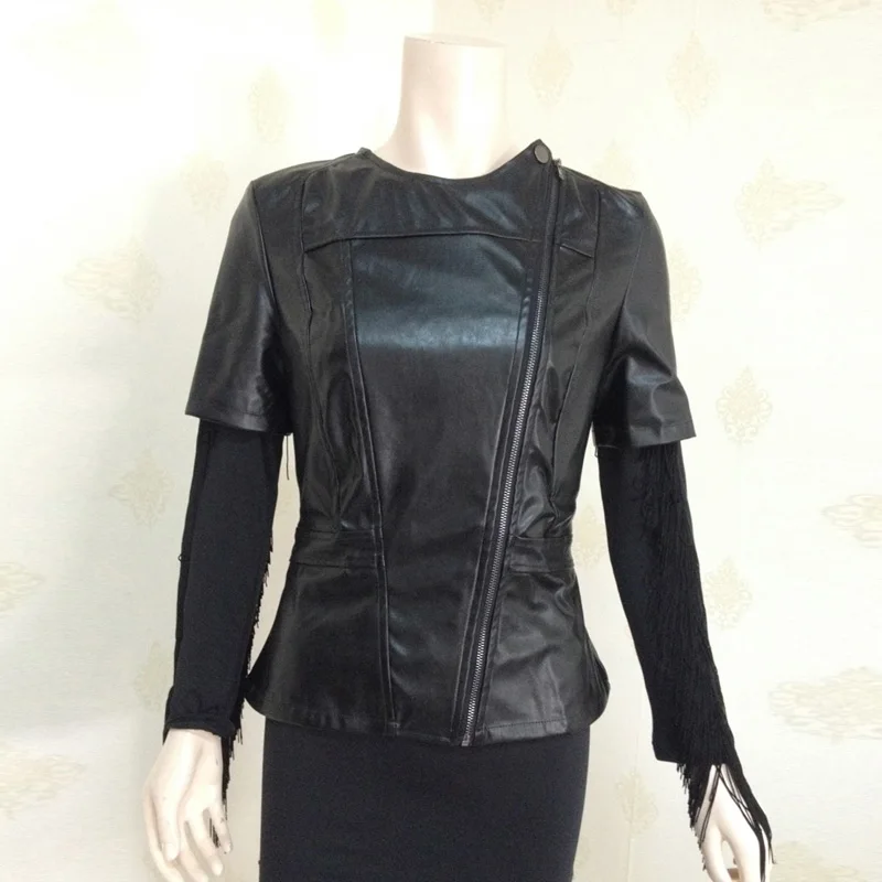 Женские куртки Jaqueta De Couro Feminina повседневная куртка из искусственной кожи с