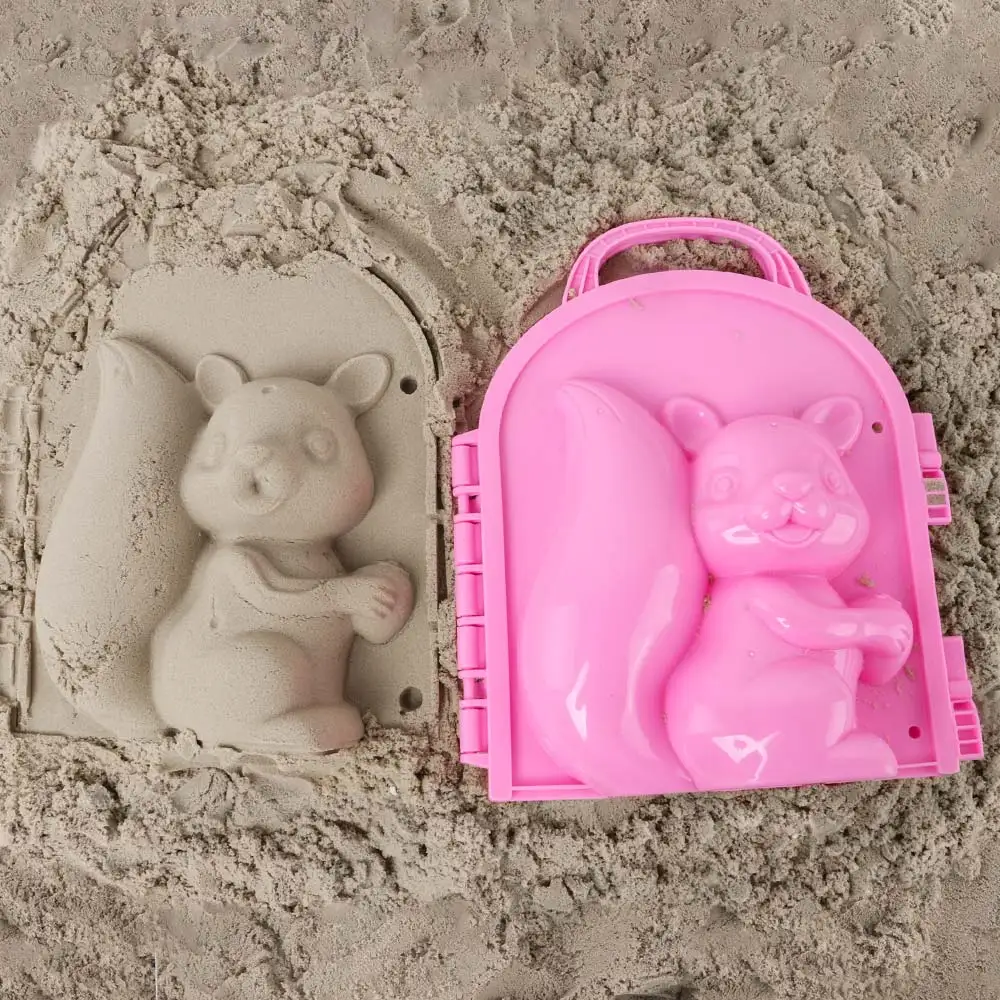 Забавная 3D белка плесень песок игрушки пляж снег модель песка детская модель игрушки детский открытый пляж Playset пляжная игрушка набор - Цвет: 39008B-3