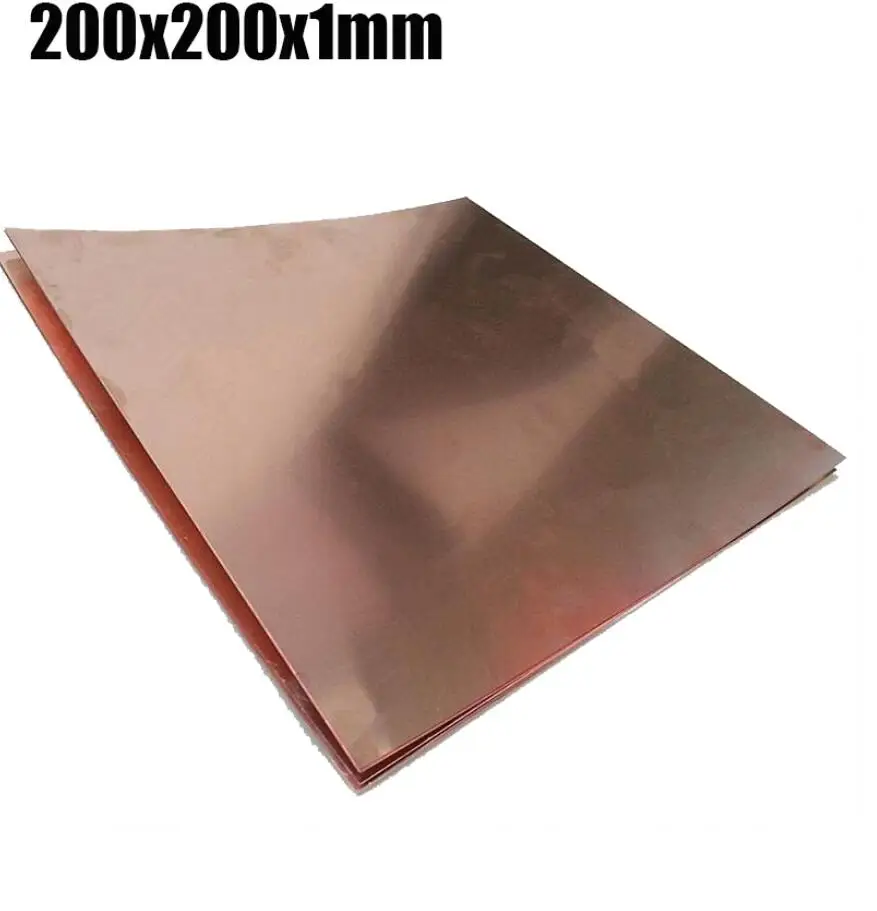200x200x1 мм DIY Материал Стержень из красной меди пластина тонкая ручной материал нож