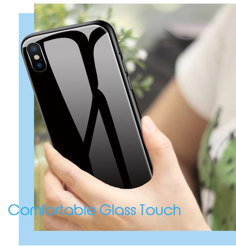 Роскошные чехлы для телефонов из закаленного стекла для iPhone 7, 8, 6, 6s Plus, стеклянная задняя силиконовая Противоударная крышка для iPhone 11 Pro X, XR, XS MAX