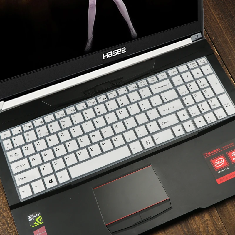 white Чехол для клавиатуры ноутбука протектор для ухода за кожей кожи HASEE Z7-KP7GC/M/EC Z7M-i7 Z7M-SL7D2 Z7M-SL5S1 K590S-I7 K790S - Цвет: white