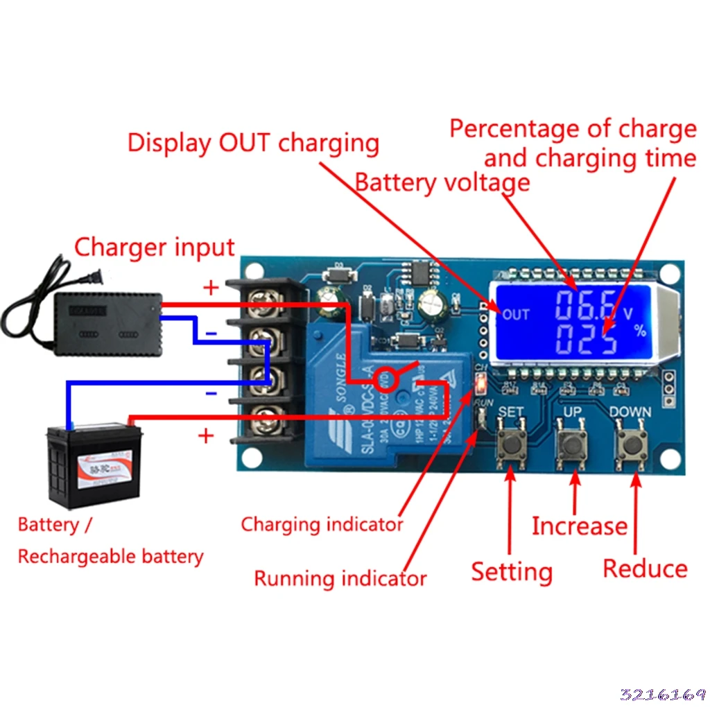 30A 6-60V Battery Charger Control Module Overcharge Protection | Обустройство дома