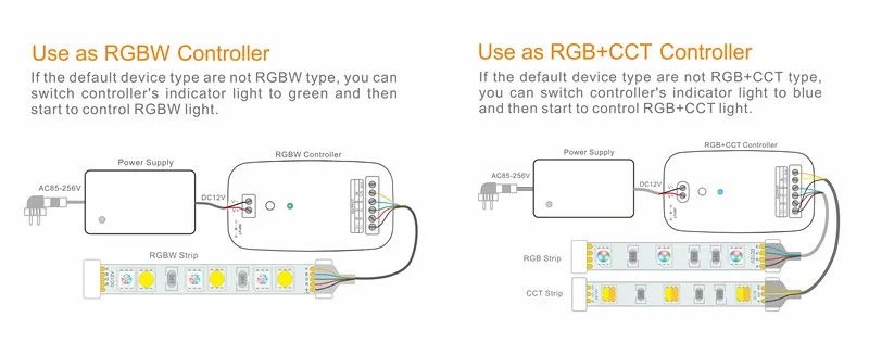 Светодиодный контроллер Wi-Fi RGBW RGB+ CCT 2 в 1 умный регулятор линейного светильника, совместимый с Alexa Assistant для системы iOS