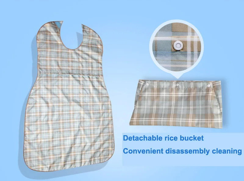 Водонепроницаемый Съемный нагрудник для риса взрослых большой размер 110x70 см|bib