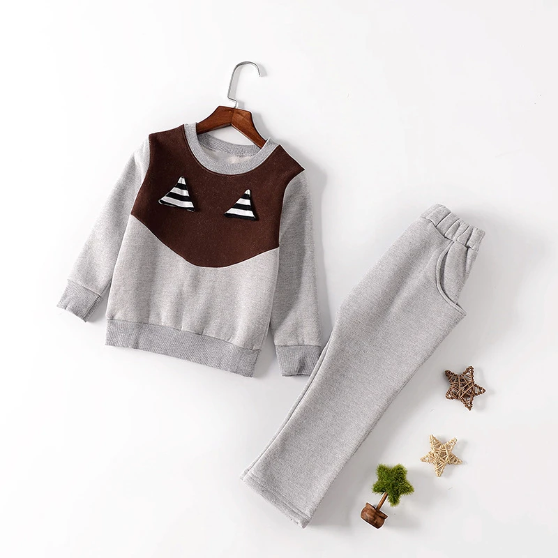 Новинка 2018 детский костюм в Корейском стиле Осенний полный свитер два предмета