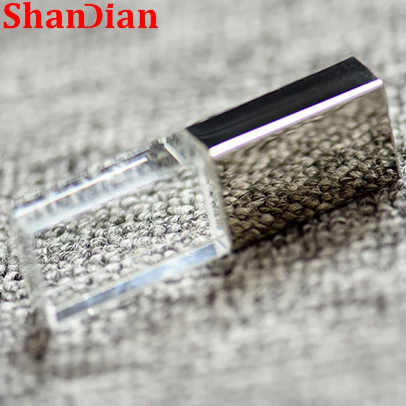 Кристальные usb палочки 3d печать пользовательский логотип 4GB 16GGB usb флэш-накопитель 32GB 64GB прозрачное стекло(более 10 шт бесплатный логотип