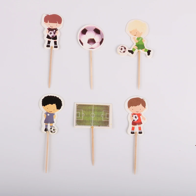 24 шт./лот Кубок мира по футболу вечевечерние НКА торт кекс Топпер медиаторы для