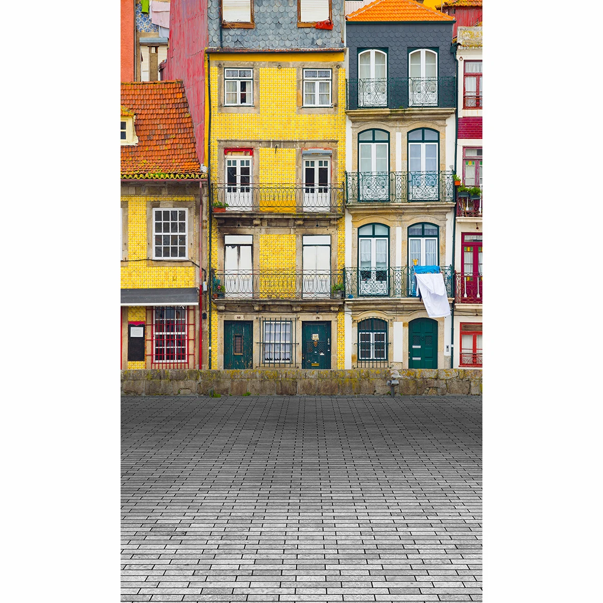 Allenjoy фоны для фотостудии красочный маленький город здание улица фон фотостудия