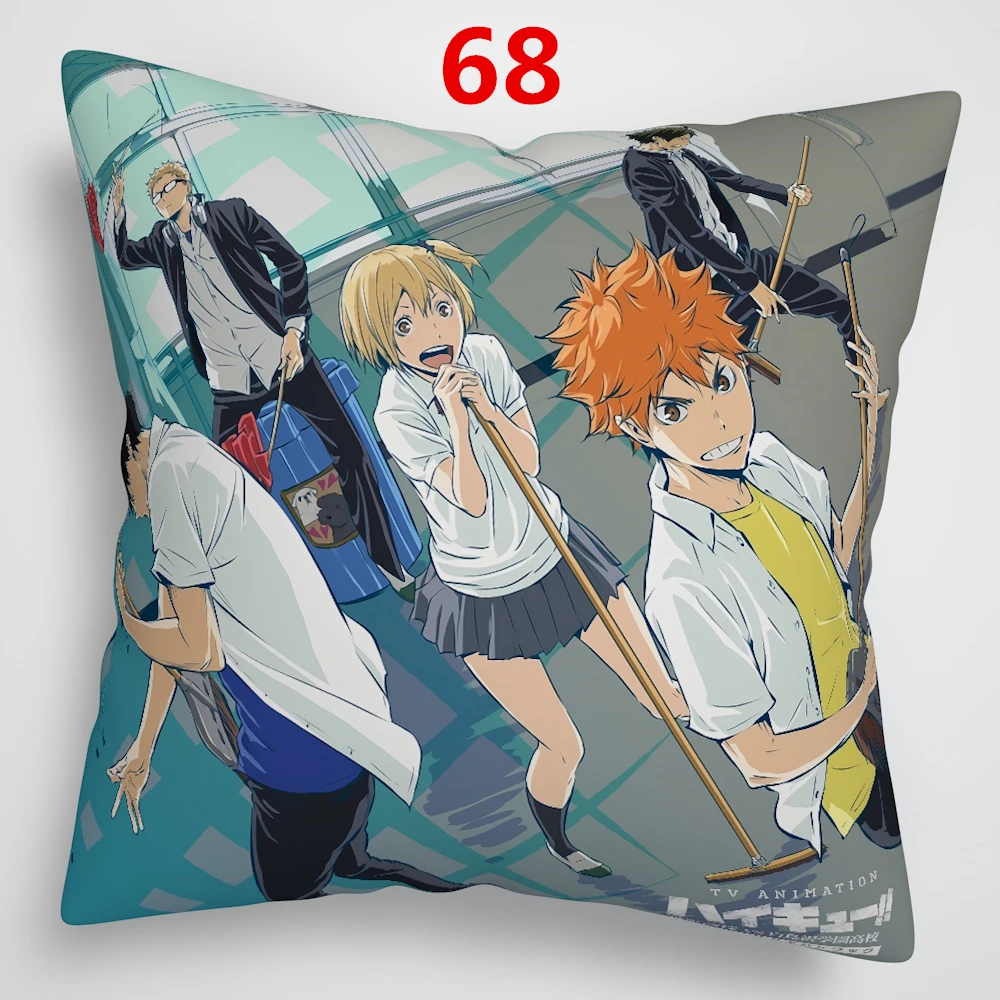 68 Suef Аниме Манга Haikyuu! Haikyuu аниме Двусторонняя диванная подушка крышка 16x16 дюймов 40x40 см - Цвет: 68