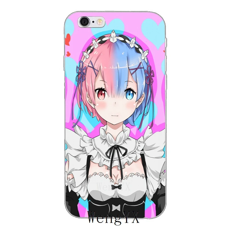 Японское аниме милая девушка Rem Re Zero тонкий силиконовый мягкий чехол для телефона