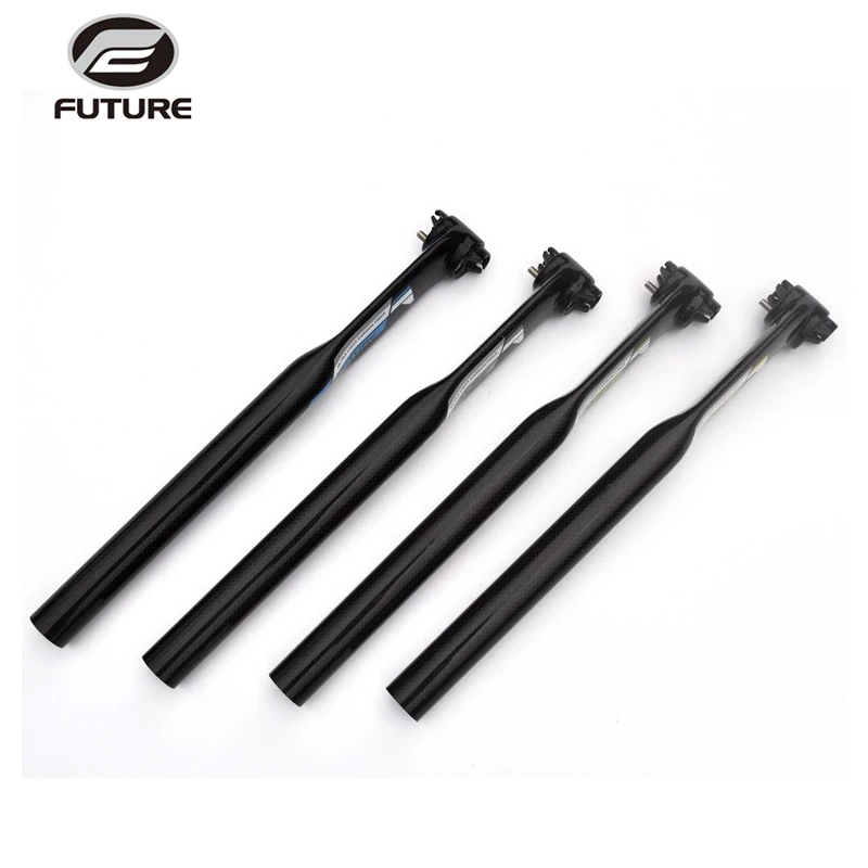FUTURE Newest MTB bike seatpost full Carbon Fiber Seatpost mountain road bicycle seat tube 3k gloss bicicleta parts offset 20mm | Спорт и