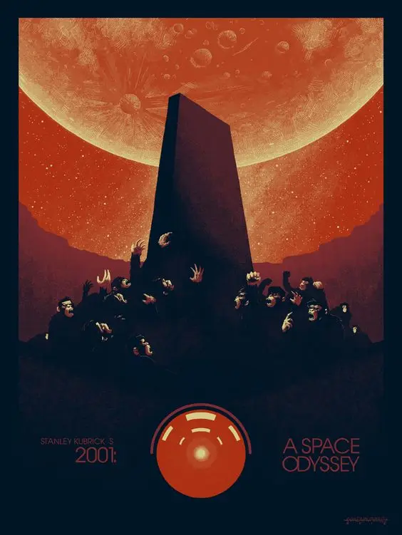 2001 A Space Odyssey Landing on the Moon Ретро Винтаж классическое кино плакат из крафт-бумаги