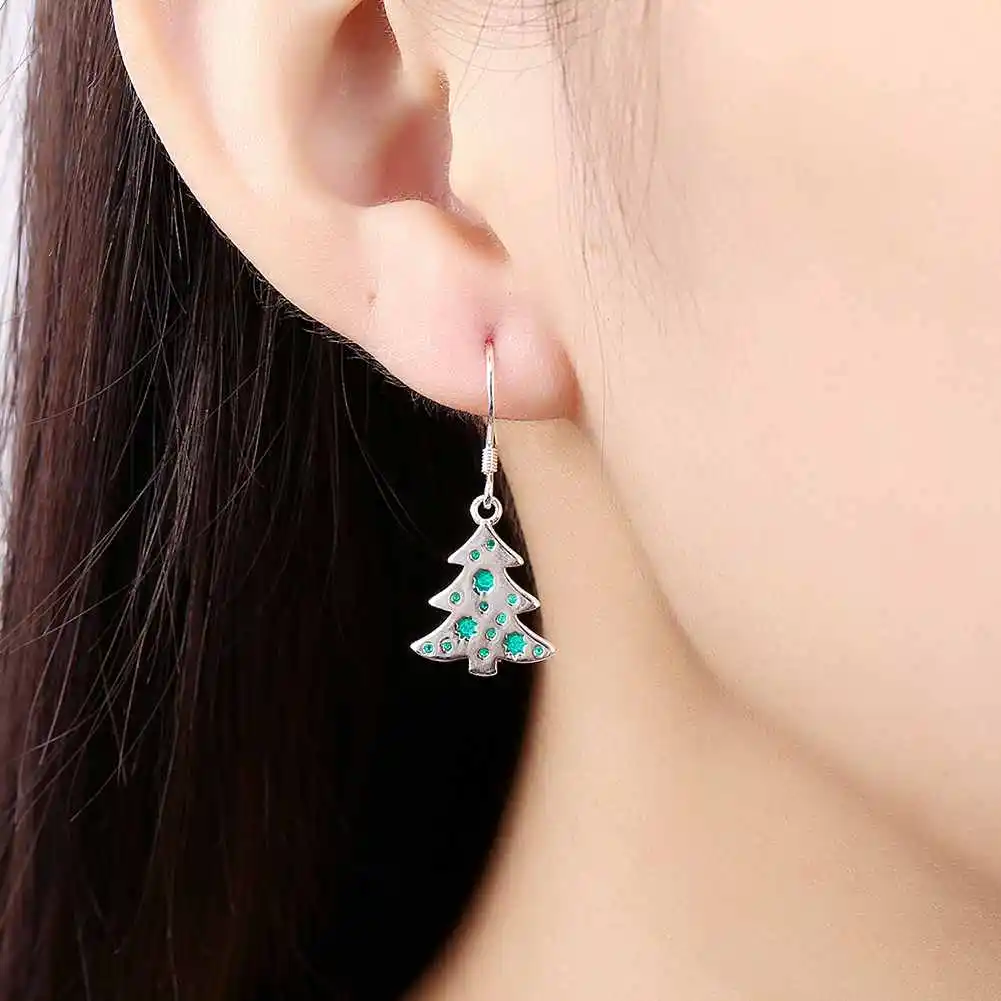 Женские серьги KITEAL с серебряным покрытием 2017|earrings christmas|women earringsearrings christmas tree |