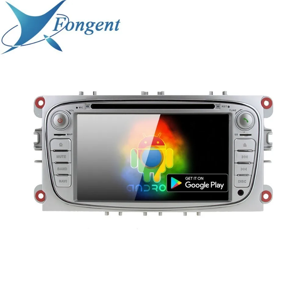 online Para Ford Mondeo Foco C-MAX Galaxy Tourneo Trânsito S-max Kuga Multimidia Android Unidade De Cabeça Carro 2 Din Dvd Gps Rádio Prata Preto