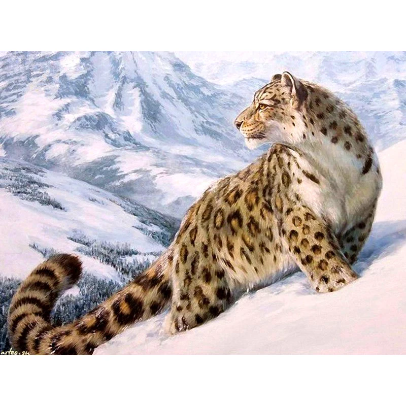 

Full Square/Round Drill 5D DIY Diamond Painting "Snow leopard" 3D Embroidery Cross Stitch 5D Rhinestone Home Decor Gift