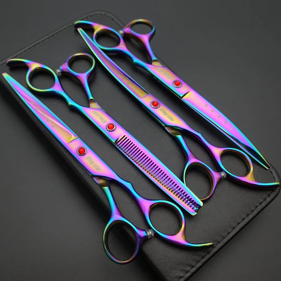 7-дюймовые титановые радужные профессиональные технические прямые филировочные