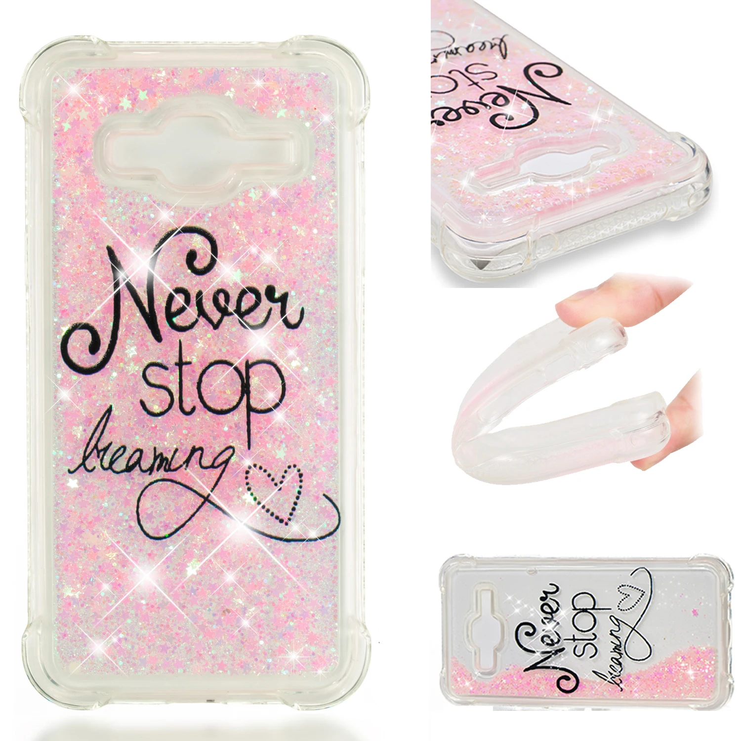 Glitter Cover for Samsung Galaxy J3 2016 J36 SM-J320 SM-J320FN SM-J320F/DS SM-J320H/DS Dynamic Liquid Quicksand Case | Мобильные