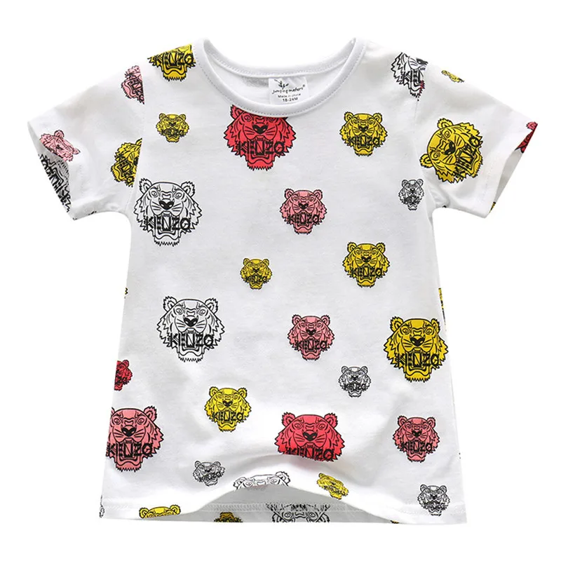 jumping meters New Summer Baby Girls Bees Print animals hot selling children Tops Kids Toddler Short Sleeve T-shirts brand Tees |