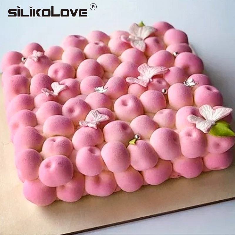 Silikolove Новый 3D Cherry Силиконовые торта лоток для выпечки шоколадный мусс украшения