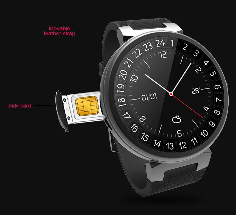 Uhoofit I6 Bluetooth Smartwatch MTK6580 Android 5.1 OS Smart Watch Heart Rate Monitor ROM 16GB Support SIM card 3G GPS WiFi | Электроника
