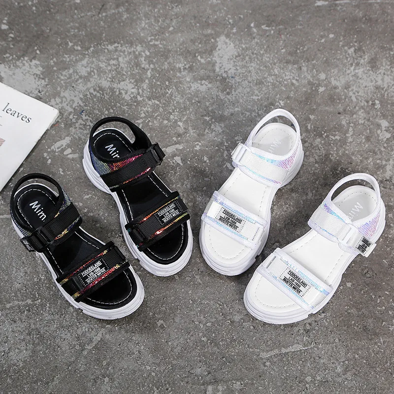 Летние женские босоножки на высокой платформе коллекция 2019 года модные пляжные