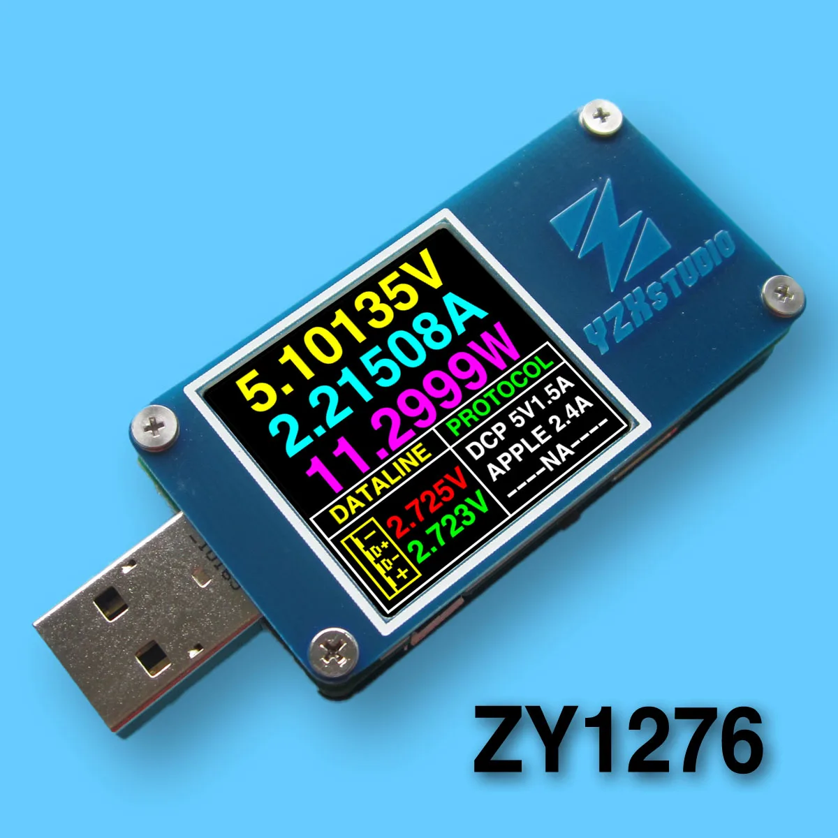 YZXstudio USB тестер тока, напряжения, кулонометрический измеритель емкости, ZY1271, ZY1276