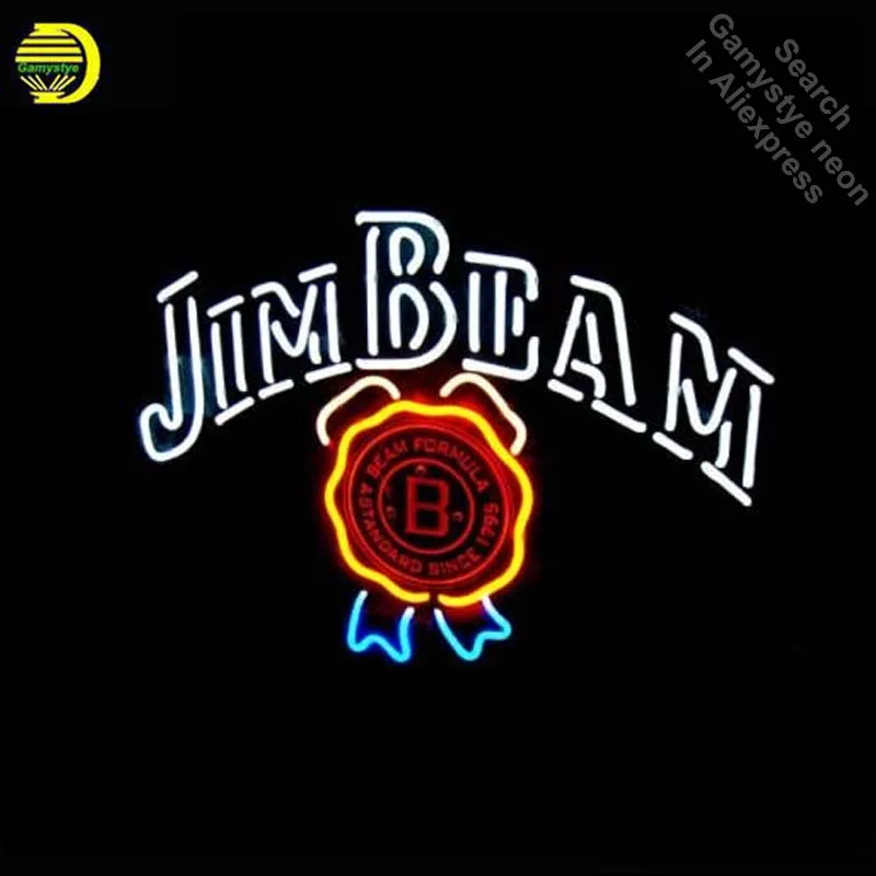 Jim Beam неоновая вывеска для организаций и магазинов лампа знак печати неоновый