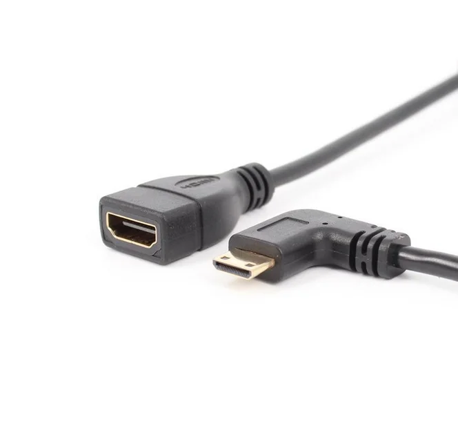 10 шт встраиваемый 90 градусов правый d мини HDMI штекер к переходник гнездовой