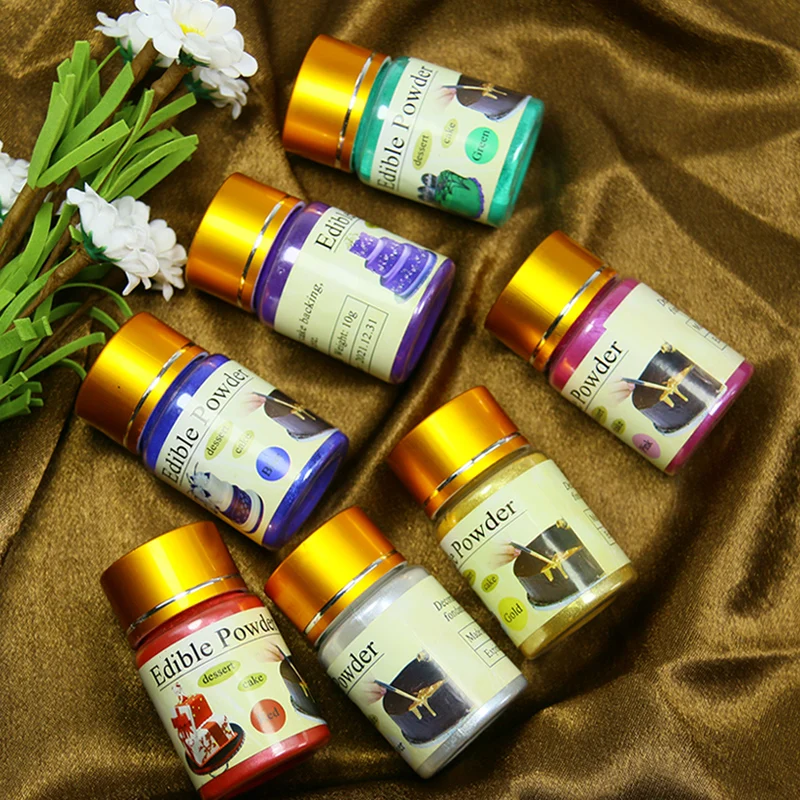 10 бутылок/цвет полностью 90 bottlesfor 9 цветов съедобный пирог пищевой порошок, пищевая пыль, цвет ing для украшения шоколада помадка
