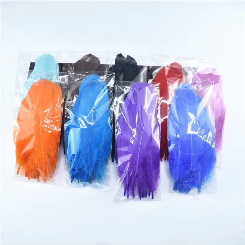 Высококачественные крашеные гусиные перья натурального цвета 20 шт./лот 13-18 см 5-7