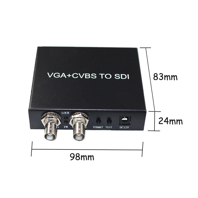 Фото Видеоконвертер VGA CVBS в SDI Scaler VGA + CVBS в 2, тактический военный класс SDI для систем видеонаблюдения №5